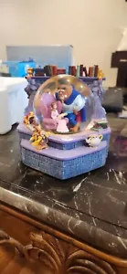 RARE!!! Disney Store Belle Reads a Tale as Old as Time Musical Snowglobe w/ Box - Picture 1 of 3