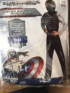 Captain America Winter Soldat Muskel Kinderkostüm klein 4-6 - Neu mit Etikett - Bild 1 von 4