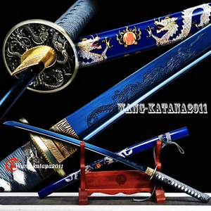 Blue Dragon Katana T1060 Battle Ready Japanese Sharp Functional Fulltang Sword - Picture 1 of 11