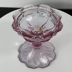 Candelabro pedestal Valencia rosa polvoriento vintage Fenton - Imagen 1 de 11