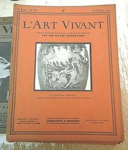 REVUE/L'ART VIVANT/1927/ART DECO/MODE/PHOTO,FOUJITA ET SA MUSE - Imagen 1 de 3