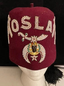 Vintage MOSLAH Chapter Shriner Masonic Fez Hat Tassel - Picture 1 of 3