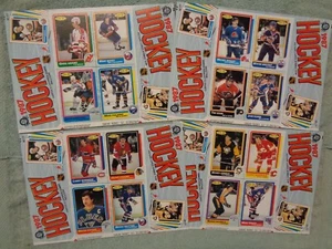 HOCKEY - 1987 O PEE CHEE HOCKEY / BOX BOTTOM SET (4) FOGLI! RARO! LQQK! - Foto 1 di 7