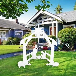 28'' x 27'' Outdoor Nativity Scene Set Christmas Decor - Weatherproof Lawn Si... - Picture 1 of 7