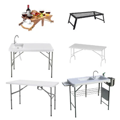 Portable Folding Table Durable Indoor/Outdoor Table for Camping Picnic Party BBQ - Image 1 of 4