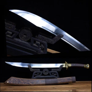 Hand Forged Chinese Kung Fu Sword Broadsword Sharp 1095 Carbon Steel Blade Dadao - Picture 1 of 13