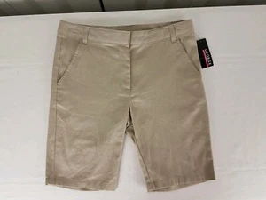 George Girls' School Uniform Bermuda Shorts Khaki Size 14.5 Plus - Picture 1 of 10