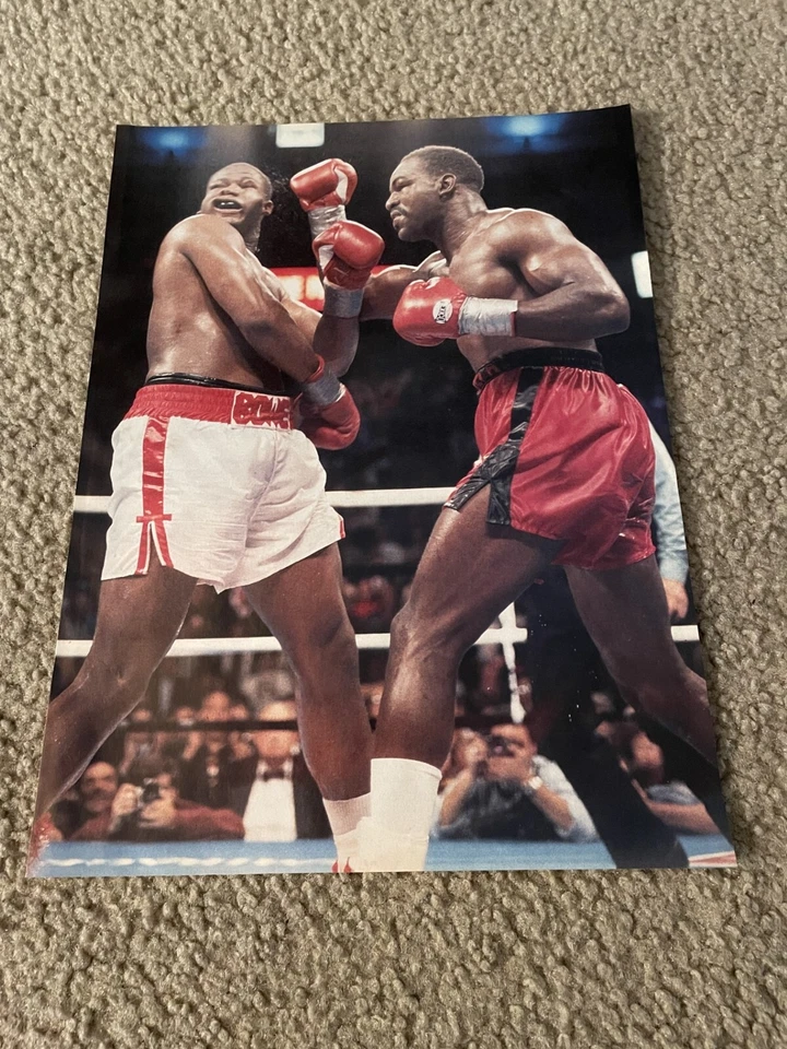 复古 EVANDER HOLYFIELD vs. RIDDICK BOWE 拳击战斗照片杂志剪报 — 第 1/1 张图片