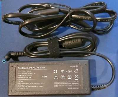 19.5V 2.31A 45W AC Adapter for HP or Acer Laptops - Black (SK90A195231) - Image 1 of 3