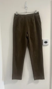 Seasalt Trousers Womens UK 8 Khaki Crackington Side Button Stretch Tapered - Picture 1 of 10