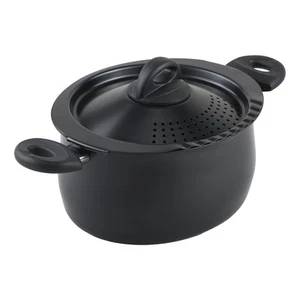 5.5 Quart Pasta Pot with Strainer Lid, Charcoal – Elongated Oval Pot for Long... - Picture 1 of 6