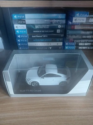 UNOPENED AUDI TT RS TTRS 8J COUPE QUATTRO IBIS WHITE 1:43 SCHUCO (DEALER MODEL)  - Image 1 of 3