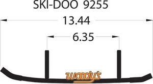 Woodys Topstock Hard Surface Bar Carbide Runners Hsd-9255 Wearbar S-D 46110042 - Picture 1 of 6