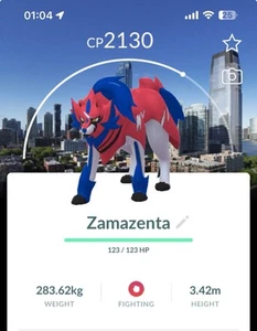 Zamazenta Jersey City Background Pokemon Trade Go Fest 2025 Pokémon de Nueva York - Imagen 1 de 1