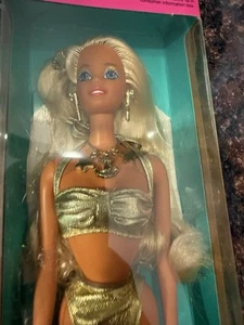 Vintage Mattel 1991 Barbie Doll Sun Sensation Barbie 1390 - Yellowed Window - Picture 1 of 8