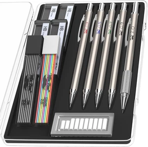 Kunst Druckbleistifte Set Metall Zeichnen Skizzieren Zeichnen Bleistift Künstler Werkzeug - Bild 1 von 12