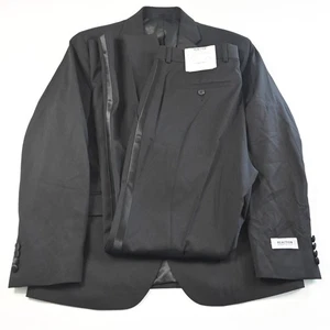 NEW Kenneth Cole 40S 33x32 Black Techni-Cole Ready Flex Mens Jacket Pants Tuxedo - Picture 1 of 12