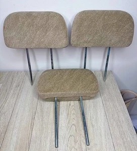 99-04 Honda Odyssey Headrest Set 3rd Row Tan Cloth OEM - Ships FREE! - Picture 1 of 7