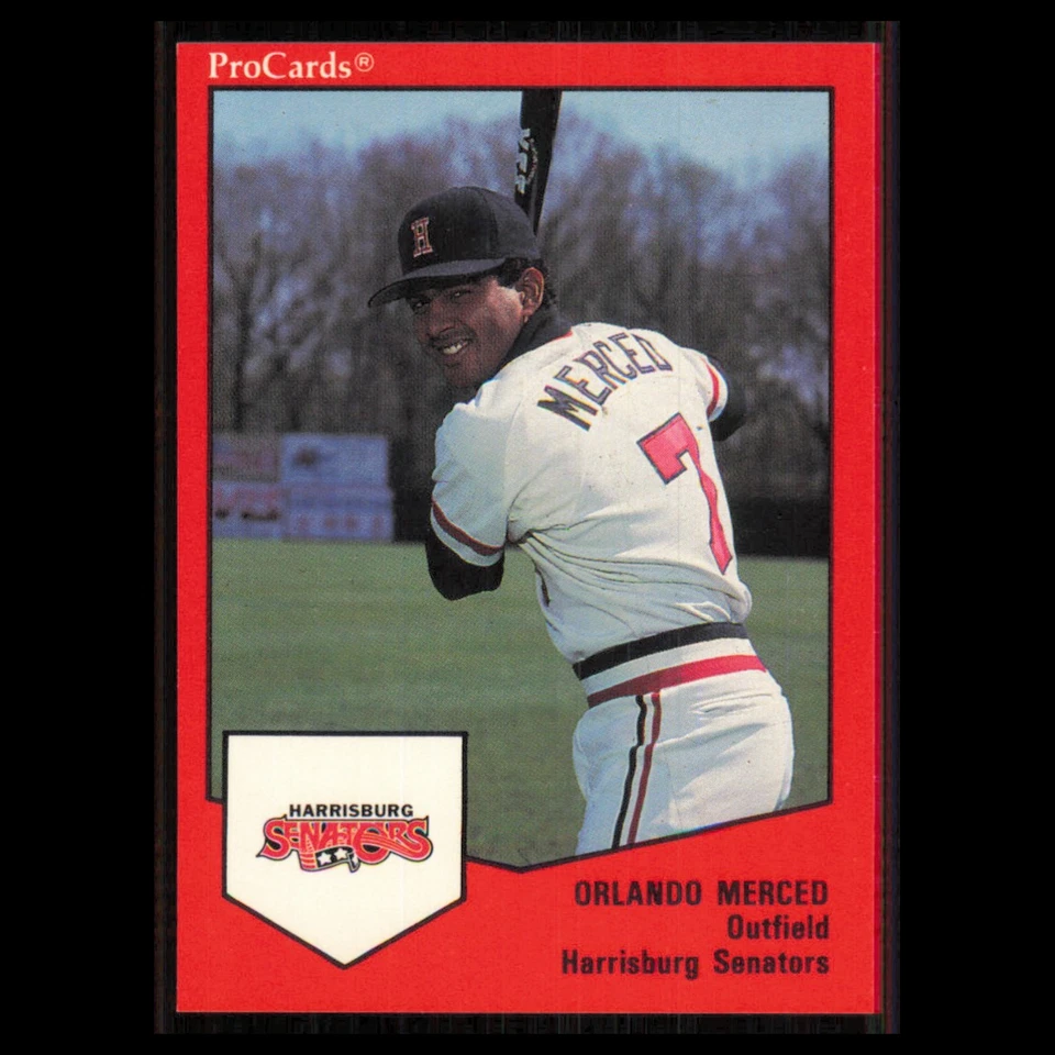 Orlando Merced #299 1989 ProCards Minor League Team Sets Harrisburg Senators MLB - Изображение 1 из 3