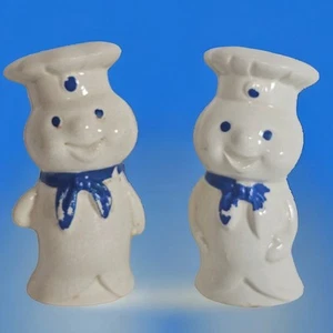 Vintage Poppin Fresh Pillsbury Dough Boy Salt & Pepper Shaker Set - Picture 1 of 12