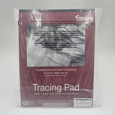 NUEVO PAQUETE DE 2 almohadillas de papel de calco Darice 9x12 | 200 hojas boceto de artista translúcido Foto 1 de 4