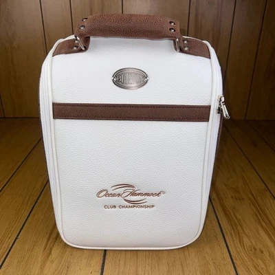 Bolsa de Sapato de Golfe Burton Ocean Hammock Club Championship Couro Branco Marrom - Imagem 1 de 4