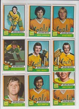 74/75 OPC California Golden Seals w/RCs (10 Cards) Mott Simmons RC Hampton RC +