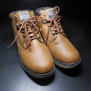 N9656 US Polo Assn Since 1890 Zapatos Hombre Piel Marrón Plantilla Caucho - Imagen 1 de 12