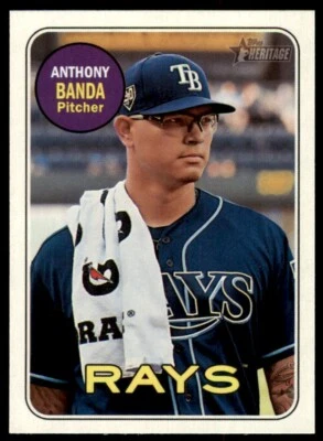 2018 Topps Heritage High Number SP #714 Anthony Banda Tampa Bay Rays - Image 1 of 2