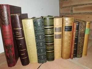LOT DE 11 LIVRES ANCIENS RELIES.LITTERATURE.XXe.ZOLA,LA FONTAINE,LA BRUYERE.... - Picture 1 of 19