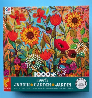 SEALED-Ceaco-Peggy's Garden-Joy In The Morning-1,000 Piece puzzle & Bonus Poster - Image 1 of 4
