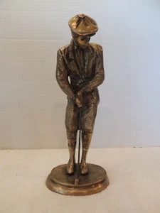 Vintage Messing Statue Mann spielt Golf Putten. 10,75" H, 4lbs 14oz - Bild 1 von 8