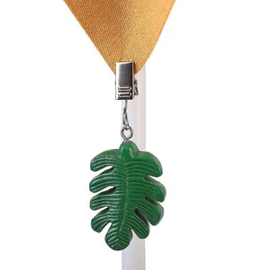 Home Set of 4 Resin Green Leaves Tablecloth Weights Clips Handicraft Green Le... - Picture 1 of 5