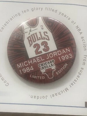 Michael Jordan 1984-1993 Limited Edition Commemorative Button Pin WinCraft - Image 1 of 3