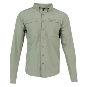 Benelli Long Sleeve Lightweight Shooting Shirt Button Olive 95071S - Picture 1 of 5