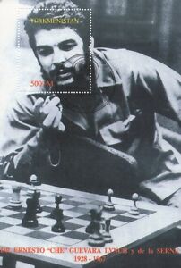 CHE GUEVARA MARXIST PLAYING CHESS CTO CANCELLED TO ORDER STAMP SHEETLET