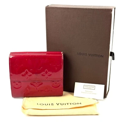 Louis Vuitton Monogram Vernis Enamel Wallet M91982 Patent Leather Red with BOX - Image 1 of 4