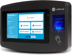 uAttend JR2000 Biometric Time Clock – Fingerprint, RFID, PIN for Small Business - Picture 1 of 8