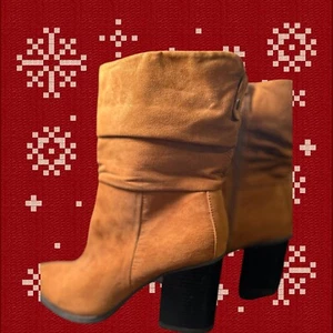 Kohl’s Women’s Brown Suede Zip Up Mid-Ankle Brown Boots Size 9 1/2. - Picture 1 of 8