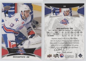 2016-17 Upper Deck AHL Red Nick Baptiste #28 Rookie RC