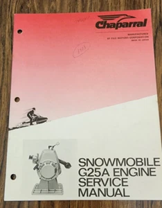 Genuine 1973 Chaparral Snowmobile Engine Service Repair Manual G25A RARE Vintage - Picture 1 of 6
