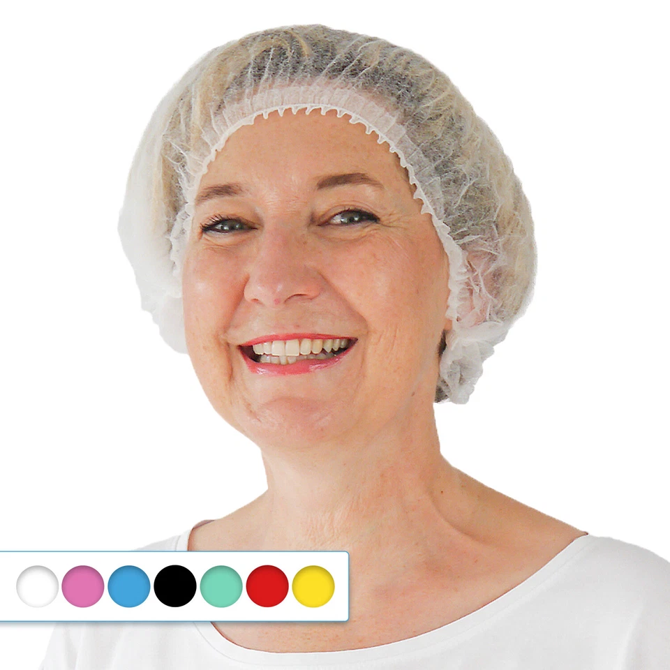 100 - 1000x Einweg Haube Haarnetz Einweg Gr. M Haarnetz OP Haube Einweg PP-Vlies - Bild 1 von 1