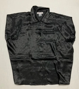 Linea Donatella Notch Collar Pajama Top Black M - Picture 1 of 3