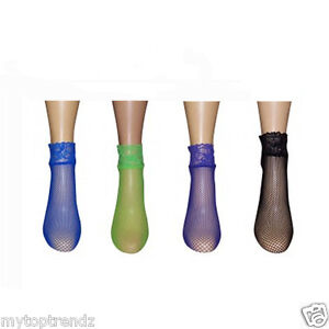 Ankle Socks Lace Cuff Fishnet Anklet Ankle High Pop Socks Girls Women(UK SELLER)