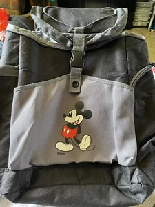 Mickey Mouse Walt Disney Blk/grey Cooler Backpack Insulated Bag  PreOwned (#056) - Picture 1 of 5