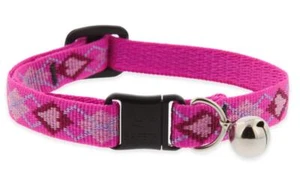 Breakaway Cat Collar with Bell by Lupine 1/2" Wide Puppy Love Design 8-12" - Picture 1 of 1