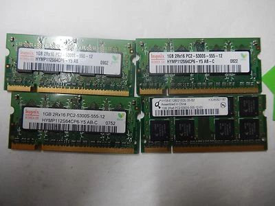 4GB (4x1GB) DDR2 PC2-5300S Memory RAM Laptop - Image 1 of 2