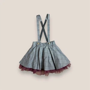 ♟🥀 Vestido Mono Gris Tartán Cuadros Talla XS - Imagen 1 de 7