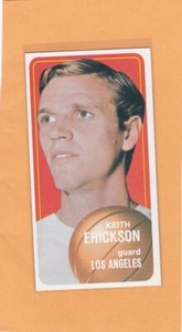 1970-71 TOPPS BASKETBALL KEITH ERICKSON #38 LAKERS EXMT *A15445
