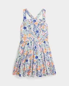 Polo Ralph Lauren Little Girls' Tropical Print Linen-Cotton Dress (Size 7) - Picture 1 of 1